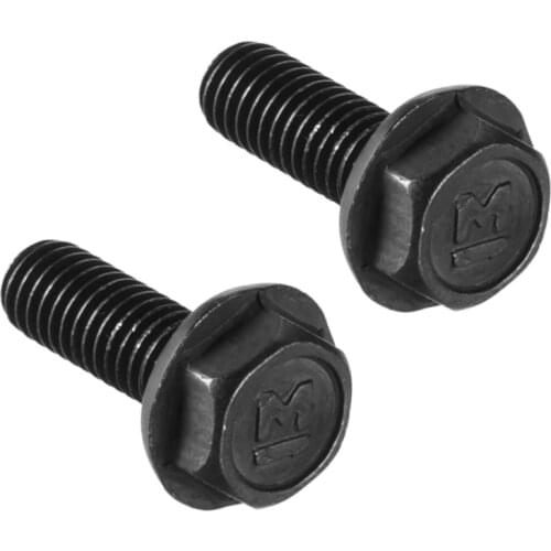 Uxcell 2pcs M7x16mm M6x17mm Hex Flange Bolts Left Hand Thread 8.8 Grade Carbon Steel Black Used In Assemblies High Quality