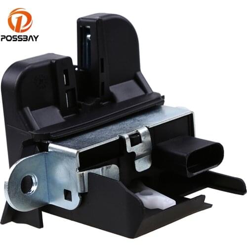 POSSBAY Black Rear Trunk Boot Lid Lock Latch Fit for VW Tiguan 2008 2009 2010 2011 2012 2013 2014 2015 2016 5M0827505E