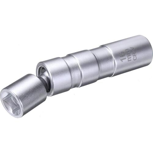 1pc High Carbon Steel Car Auto 16mm Wall Joint Spark Plug Socket Magnetic Core Wrench Removal Tool Silver Color Parts