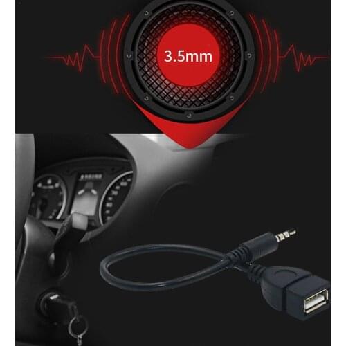1PC Universal Car Audio OTG Converter Adapter Car 3.5mm Jack Aux Port Cable For MP3 Music Wireless Keyboard FM Radio Speaker
