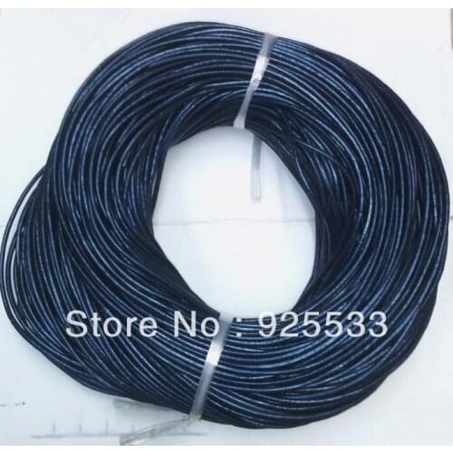 100yards/Roll Pearly Lustre Dark Blue True cowhide Beading Cord 2mm Wire Handcraft Accessories for bracelet DIY free shiping