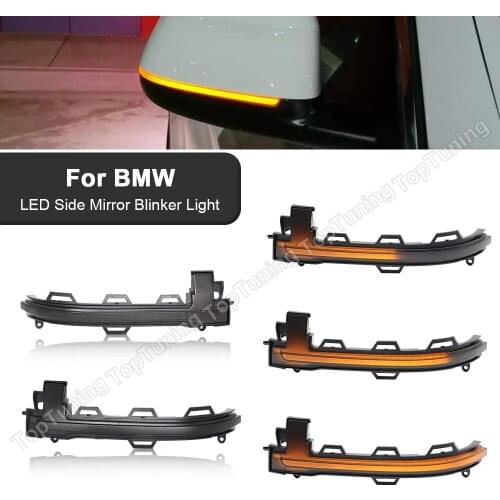 2PCS For BMW X5 F15 M F85 X6 F16 M F86 Dynamic LED Side Rearview Mirror Light Sequential Blinker Turn Signal Lamp Indicator