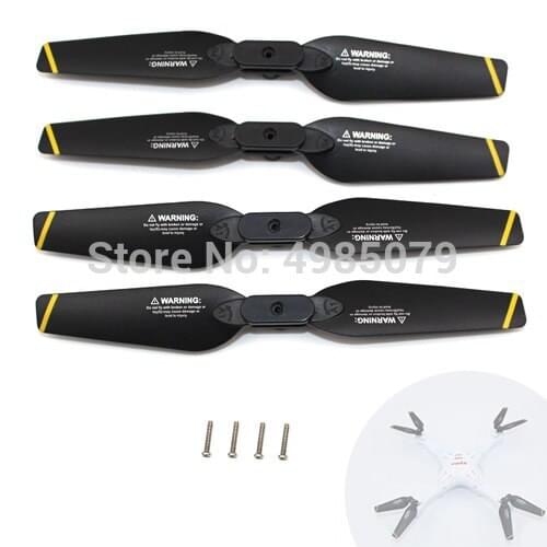 4PCS/Set Foldable Propeller for SYMA X5A X5C X5S X5SC X5SW Upgrade Propeller CW CCW Blade RC Drone Spare Part Black Color