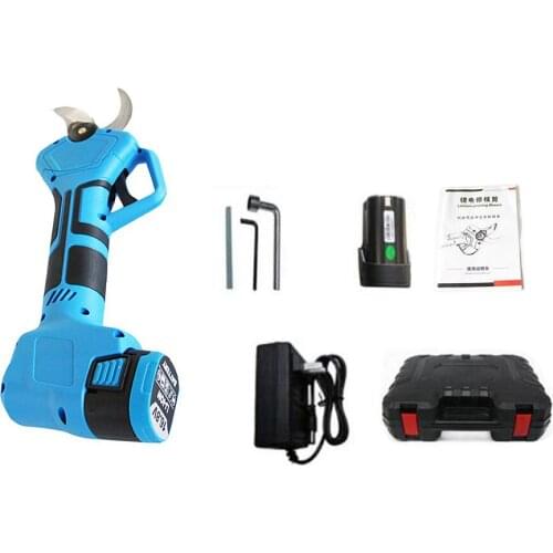 600W 35mm Cordless Pruner Electric Pruning Shear with 2 Lithium-ion Battery Garden Fruit Tree Bonsai Pruning Branches Cutter