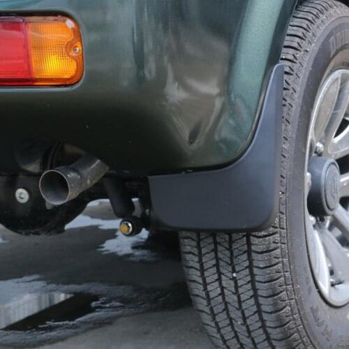 4Pcs ABS Black Back Rear Front Trunk Mud Guards Splash Flaps Fenders for Suzuki Jimny 2007-2015 Free Shipping New