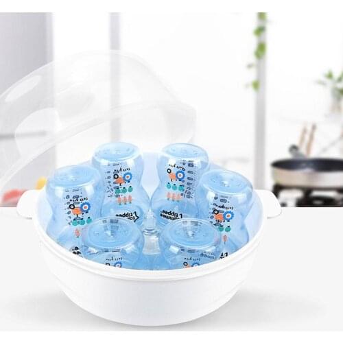 Baby Microwave Bottle High Temperature Disinfection Nipple Box Sterilizer Bottle Holder Storage Box Baby Feeding Bottle Warm