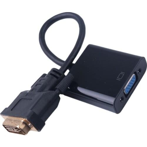 DVI-D 24+1 to VGA HDTV Converter Monitor Cable Full HD 1080P DVI Male to VGA Female Adapter 25Pin to 15Pin Cable for PC Computer