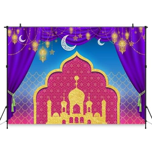 Arabian Nights Moroccan Party Backdrop Decoration Gold Glitter Indian Bollywood Sweet 16 Baby Shower Photo Background