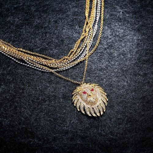 LIDU High Quality 925 Silver Lion Multilayer Collarbone Necklace With Stylish And Elegant Monaco Jewelry As A Gift For Friends