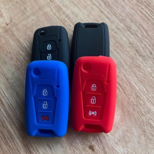 Flip Remote Key Shell For SsangYong Korando New Actyon C200 3 Button Folding Key Silicon Cover Protector