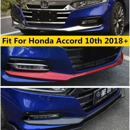 Yimaautotrims Front Head Bottom Fog Bumper Protection Plate Cover Trim For Honda Accord 10th 2018 2019 2020 2021 ABS Exterior