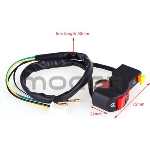 Motorcycle Handlebar Switch Electric Starter Start & Stop ATV On-Off Button Flameout Refit Accessories
