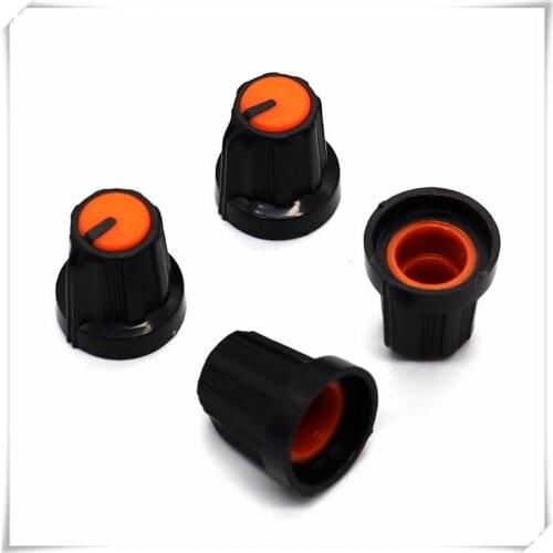 10 Pieces Plastic Flower Shaft Knob Diameter 15mm Height 16.5mm Potentiometer Encoder Knob Gear Shaped Inner Hole 6mm