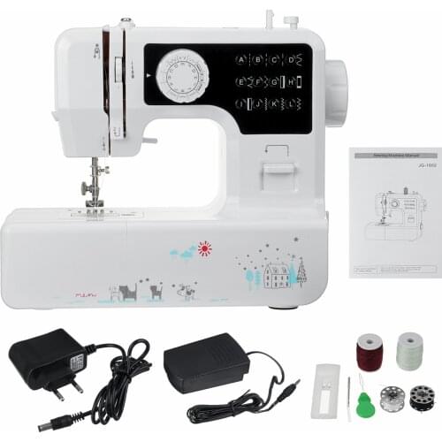 Sewing Machine Mini Portable Household Sewing Machine Home Foot Pedal Straight Line Two Thread Kit Electrical Sewing Machines
