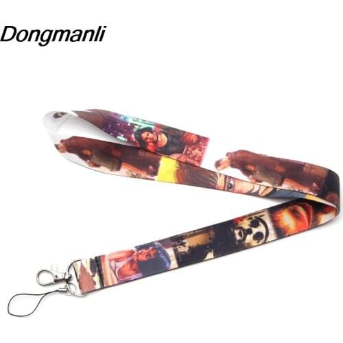 24pcs/lot Movie Leon Keychains Lanyard Neck Key Strap for Phone Keys ID Card Men and Women Romantic Lanyards Phone Rope M2463