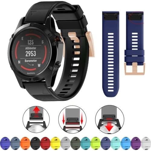 26/22/20mm Watchband For Garmin Fenix 6 6S 6X Pro 5 5X 5S Plus 3HR 935 Descent Mk1 D2 Silicone Band Watch Easyfit Wrist Strap