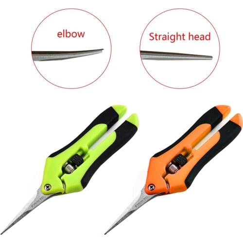 Garden Pruning Shears Stainless Steel Pruning Tools Hand Pruner Cutter Grape Fruit Picking Weed Household Potted Branches Prune
