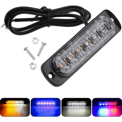 6 LED Motorcycle Brake Turn Signal Light Motorcycle Warning Tail Stop Strobe Flash Emergency Lamp Red Blue White