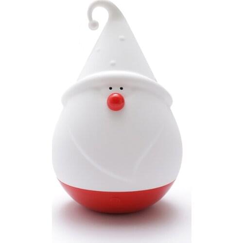 USB Rechargeable Night Light Christmas Snowman Silicone Night Lights Holiday Decoration Lamp for Christmas Desktop Ornaments