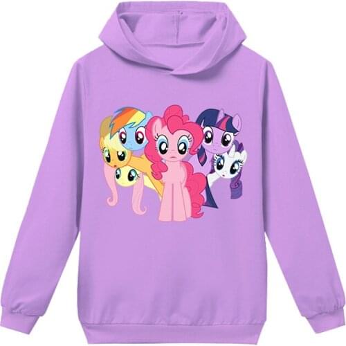4-14 Years kids cartoon My Pony hoodie girl anime funny sweatshirt autumn tops hoodies child casual clothes coats polyester