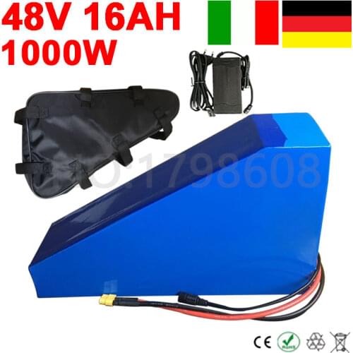 Triangle shape Electric bike Battery 48V 15AH 1000W for Bafang 48V 750W/1000W Mid motor with charger 30A BMS Send battery bag