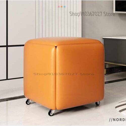 Creative Rubiks Cube Stool Living Room Coffee Table Stool Small Apartment Sofa Stool Nordic Pulley Net Red Combination Stool