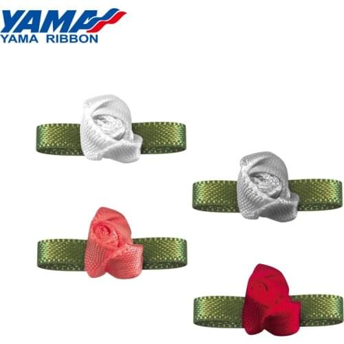 YAMA Foliage Flower Ribbon Diameter 10mm±2mm Leaf 22mm±3mm 200pcs/bag Satin Bud Ribbon for Crafts Decoration Gift Box Packaging