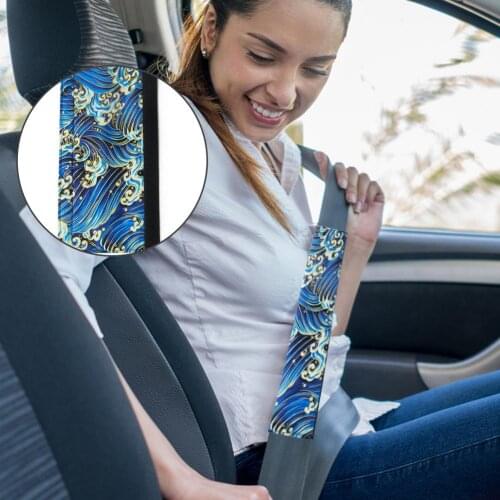 Japanese Kimono Pattern Soft Car Seat Belt Cover Case Universal Auto Seat Belt Shoulder Cushion Protector Drop Shipping Hot