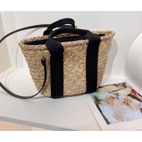 NEW VLadies Vintage Straw Weave Bags For Women 2021 Fashion Branded Crossbody Shoulder Bag Lady Trend Handbags and Purses