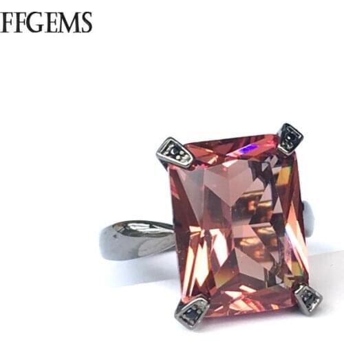 FFGems New Style Zultanite Rings 925 Silver Sterling Stone Color Change Rose Gold Plated Fine Jewelry For Women Party Gift Box