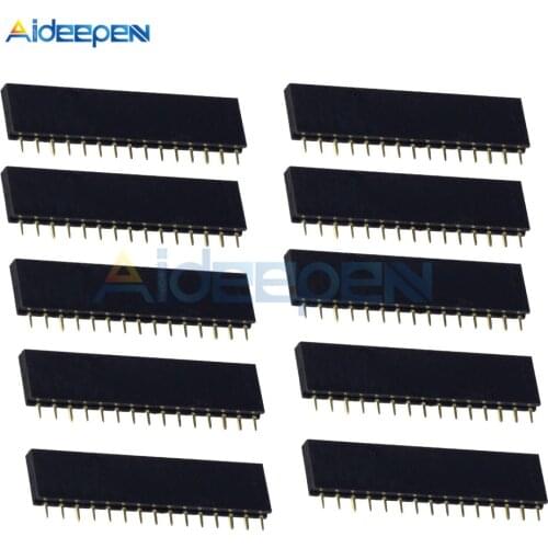 10Pcs 1X15 15Pin 2.54mm Pitch PCB Female Pin Header Connector Straight Single Row
