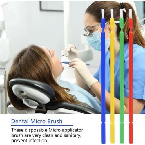 100PCS Dental Disposable Micro Brushes Applicators Micro Brush Dentistry Odontologia Extension Teeth Care Tools