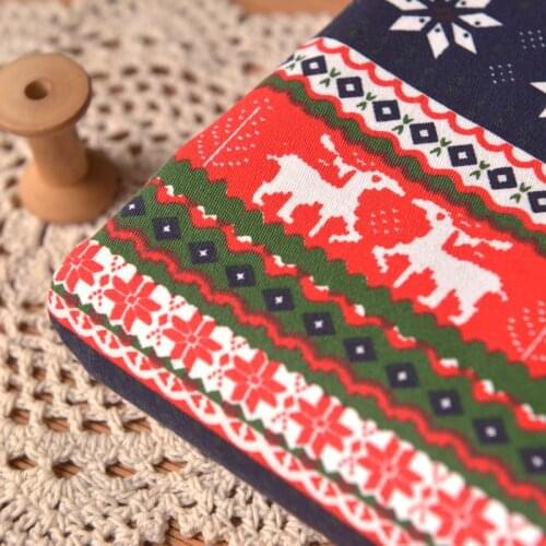 135x50cm Christmas Thick Elk Snow Fabric DIY Home Furnishing Childrens Wear Cloth Make Bedding Quilt Decoration 330g/m