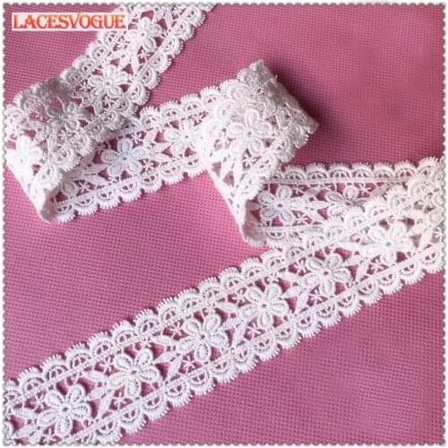 19yards 3.8cm Cotton embroidery lace fabric Garment needlework sewing DIY Handmade accessories Clothes decoration 210