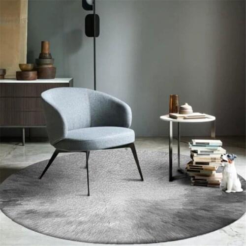 3D Gray Round Room Carpet Living Room Simple Pale Rugs And Mats For Coffee Table Area Rug For Brdroom Home Decoration Modern