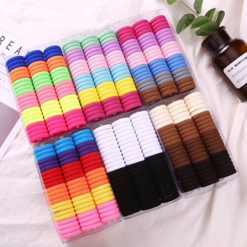 66pcs/pack Diameter 3cm Colorful Baby Girls Hair Holders Cute Rubber Hair Band Elastic Accessories