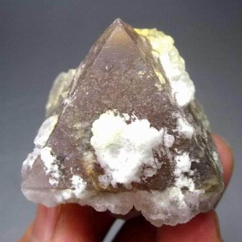 73g Pink Octahedral Fluorite w/ Quartz - crystals and stones healing Mineral specimen Home Decor feng shui decoration