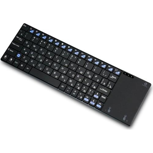 Zoweetek Mini i12 2.4G Wireless Russian Keyboard French English Spanish Teclado + Touchpad for PC HTPC IPTV Android Smart TV Box