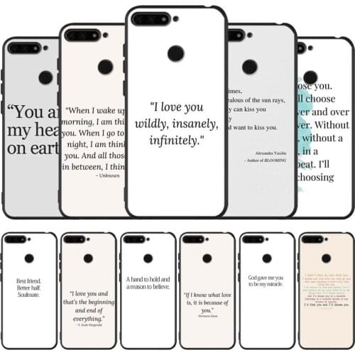 Her black Silicone Phone Case For honor 30 20 Pro 8 8X 9 10 20 Lite Mate 10 20 30 Lite Pro cover