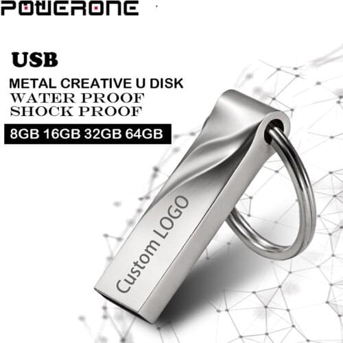 POWERONE U disk key memory stick usb 2.0 flash drive 128gb Pendrive 64GB 16GB 8GB 4GB 32GB usb stick Mini tailormade (Free logo)