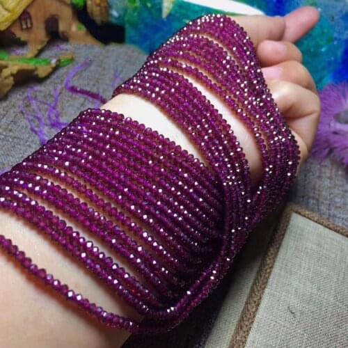 ICNWAY Obsidian Crystal Garnet Apatite Citrine 2x3mm Gemstone Beads Faceted Roundel for Silver 925 Jewelry Making 15inch