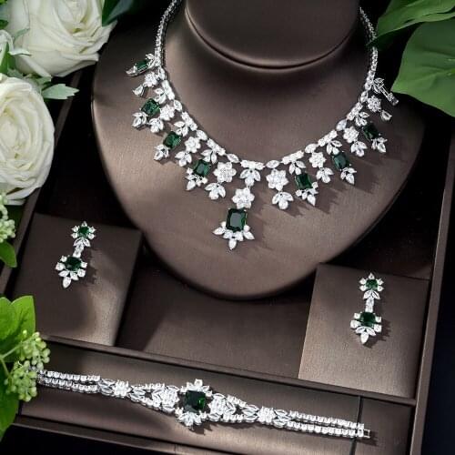 HIBRIDE Wedding Jewelry Set Trendy Design for Women Elegant Luxury Ladies Jewelry With High Quality Bijoux Femme N-561