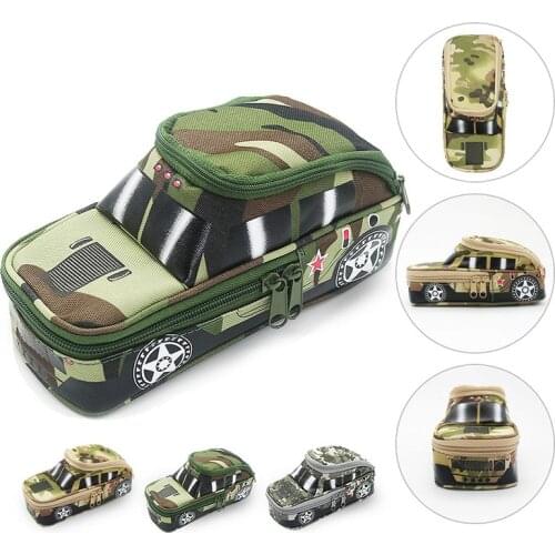 1pcs Creative Large Capacity Camouflage Off-road Vehicle Pencil Bag For Kids Fashion School Stationery Box With Password Lock