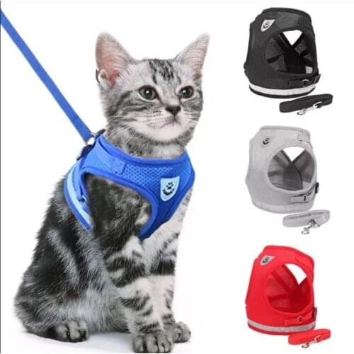 Cat Dog Chest Walking Leash Vest Leash Set
