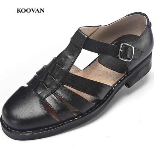 Мужские кожаные сандали Koovan China At AliExpress