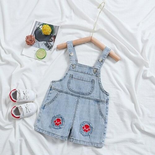 Toddler Baby Short Overalls 2021 Summer New Kids Casual Cute Denim Overalls Baby Boys Girls Loose Soft Denim Shorts Jumpsuits