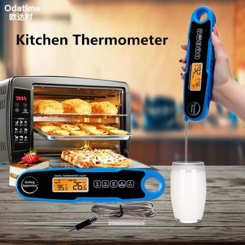 Waterproof Handheld Foldable Kitchen Food Cooking BBQ Meat Grill Roast Oven Thermometer Milk Liquid Temperature Probe Fork Tools