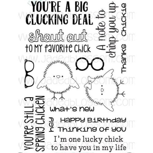 Chicken Words Silicone Clear Rubber Stamp Sheet Cling Scrapbooking DIY Cute Pattern Photo Album Paper Decoration