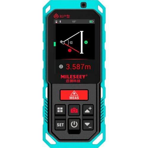 Mileseey laser rangefinder 200m Digital Rechargerable laser distance meter Bluetooth outdoor with Rotary Touch Screen