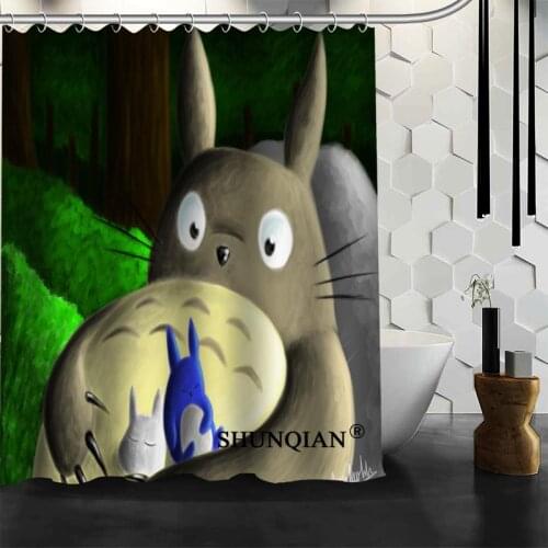 Best Nice Custom My Neighbor Totoro Shower Curtain Bath Curtain Waterproof Fabric Bathroom Curtain MORE SIZE A6.1-62